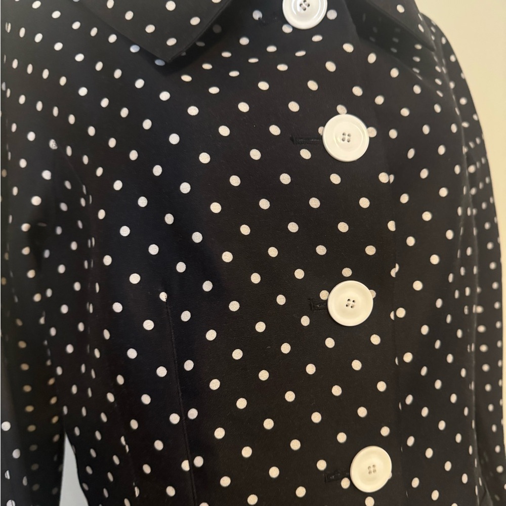TERI JON Black & White Polka Dot Blazer Jacket Size 10 - Picture 2 of 6